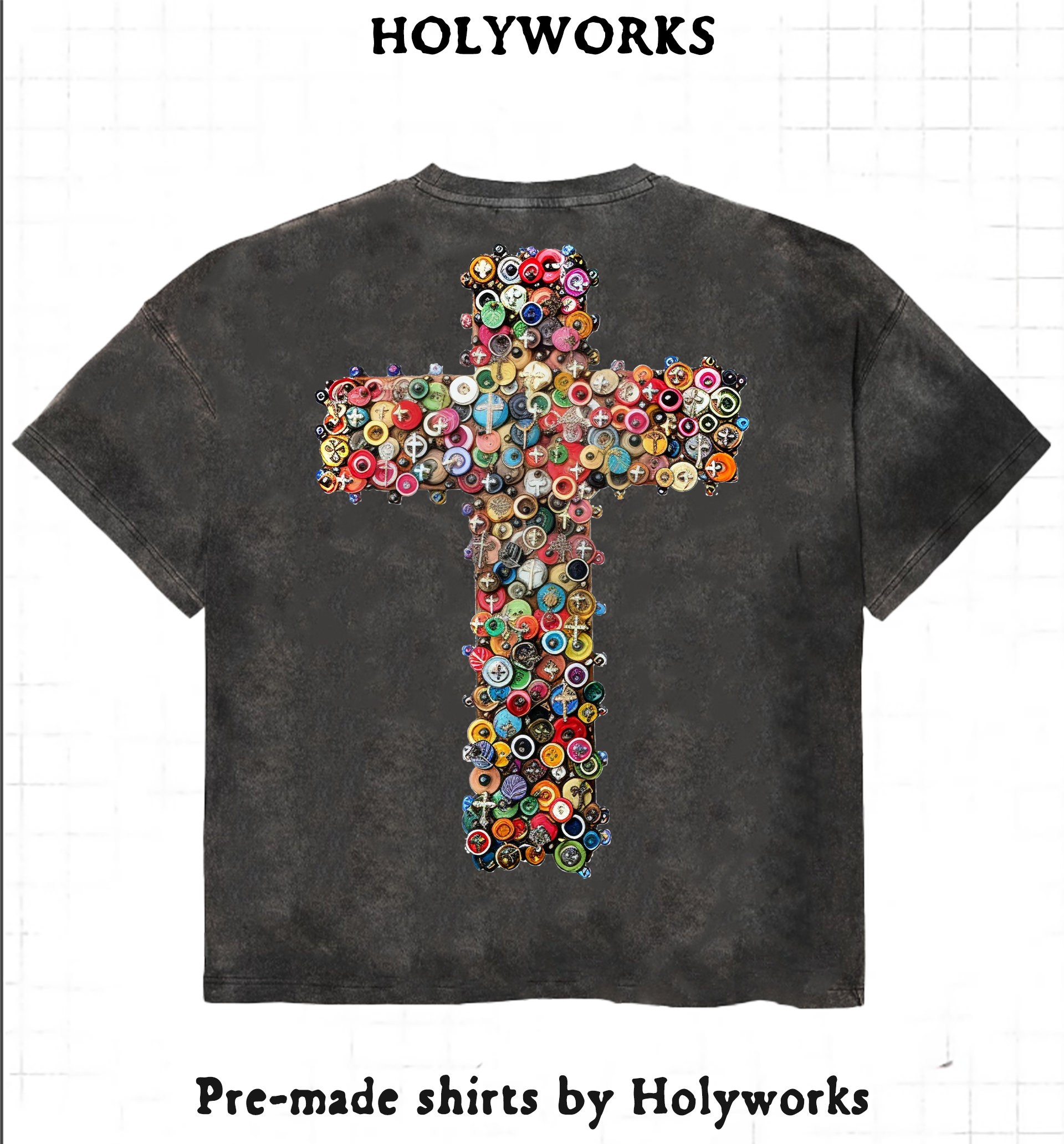 Button cross Tee