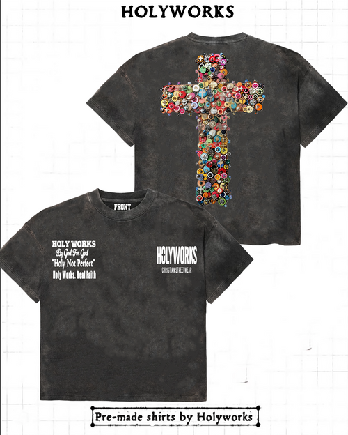 Button cross Tee